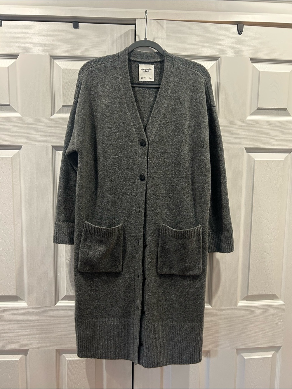 Abercrombie & Fitch long button-front duster cardigan